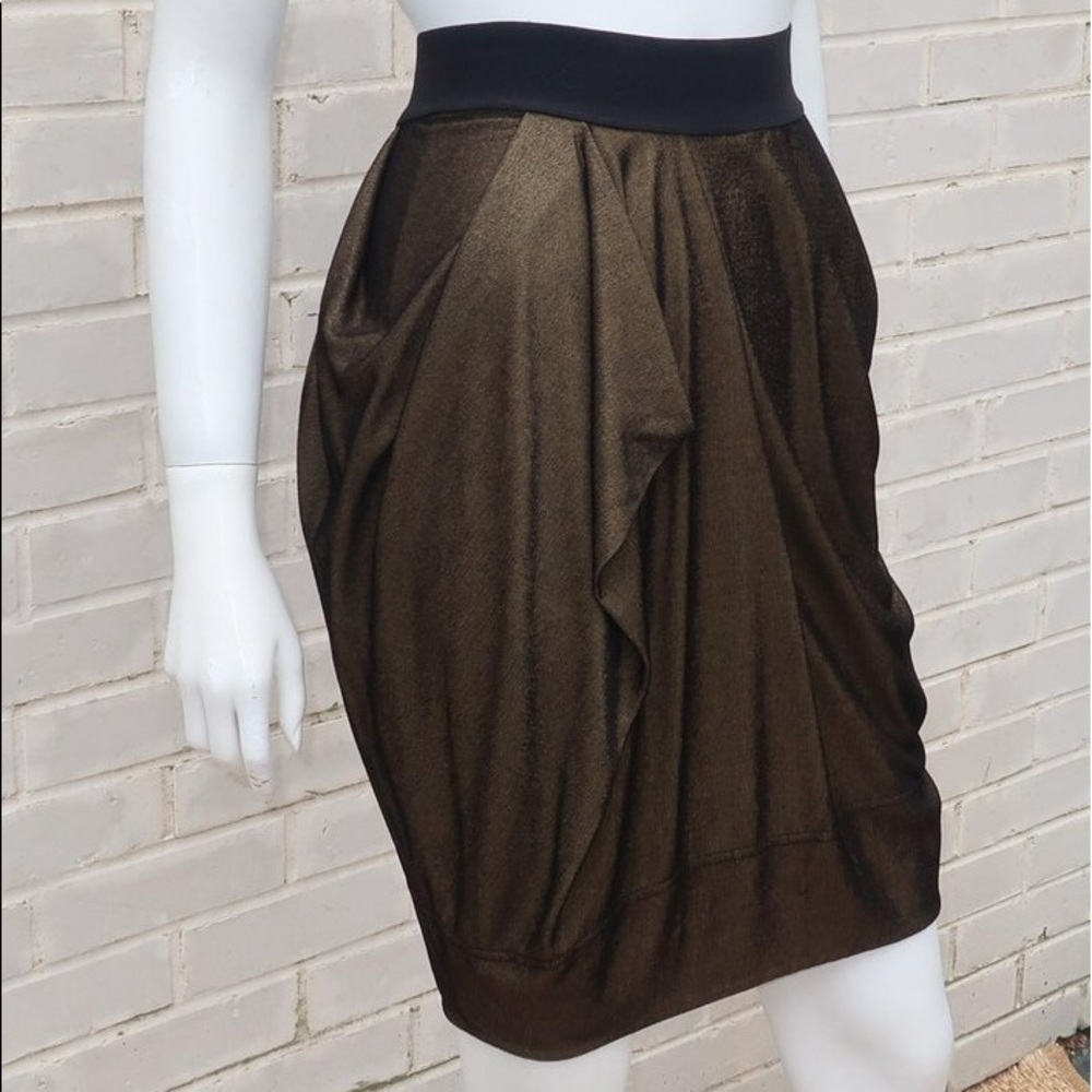 Marc Jacobs Bronzed Draped Skirt size XS